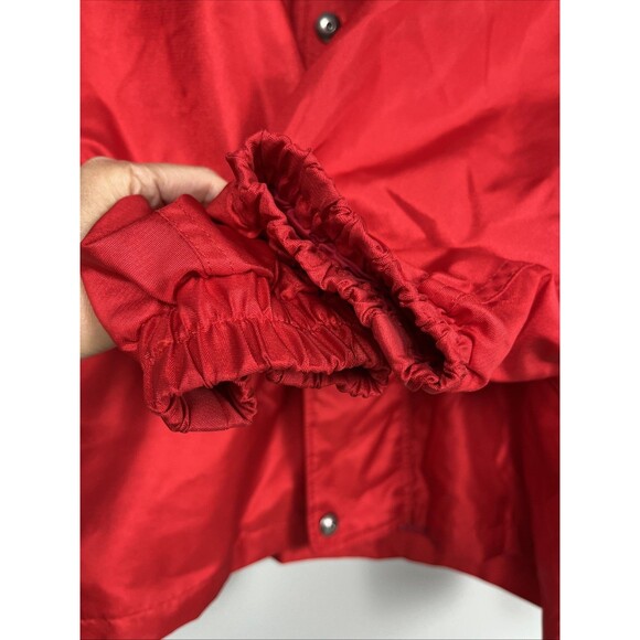 Vintage 90s Descente Oversized Ski Shell Jacket Red Missing Sz Tag Fits XL/2XL - Picture 4 of 16